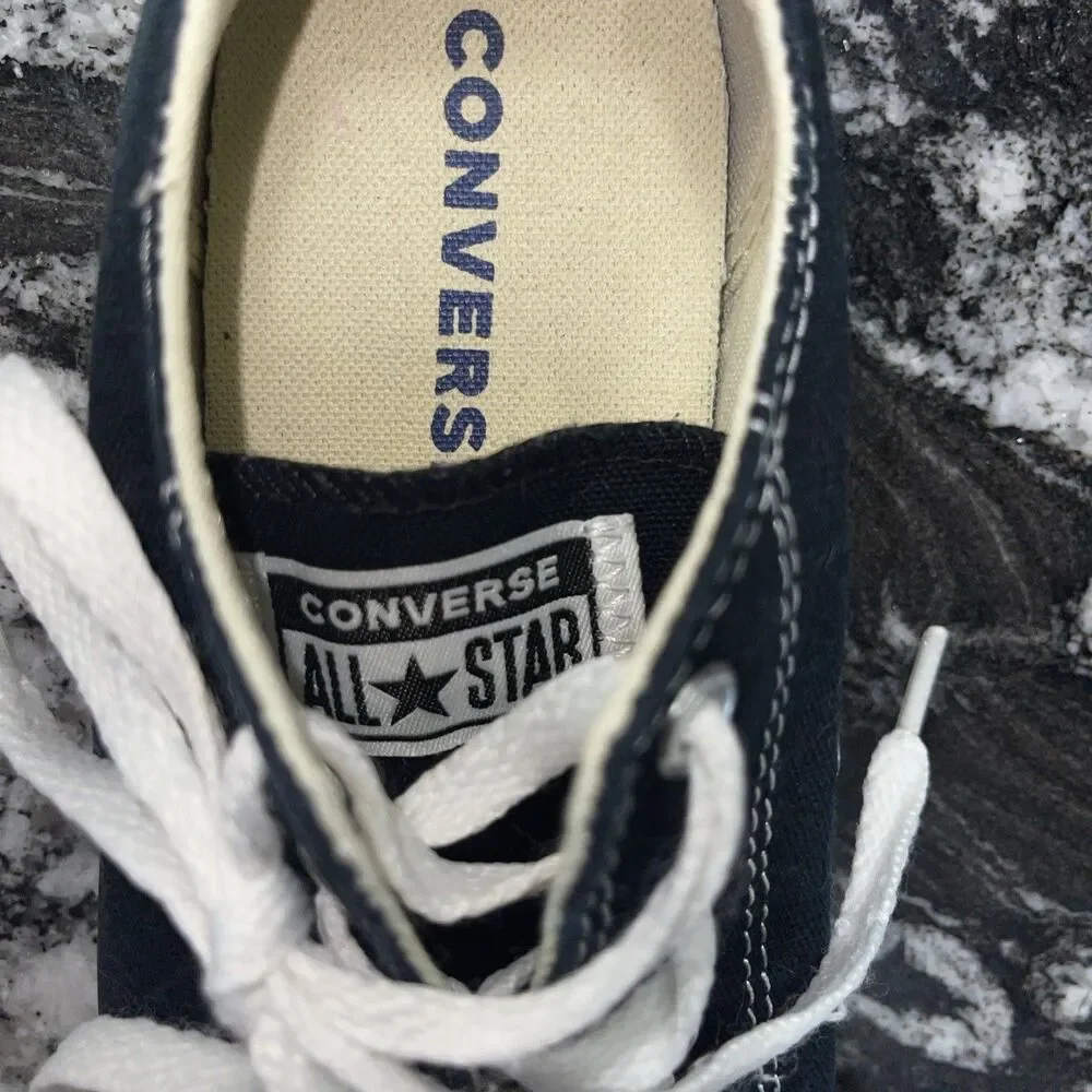 Converse Chuck Taylor All Star Low Top Black Canvas Youth Shoes 3J235 Size 3